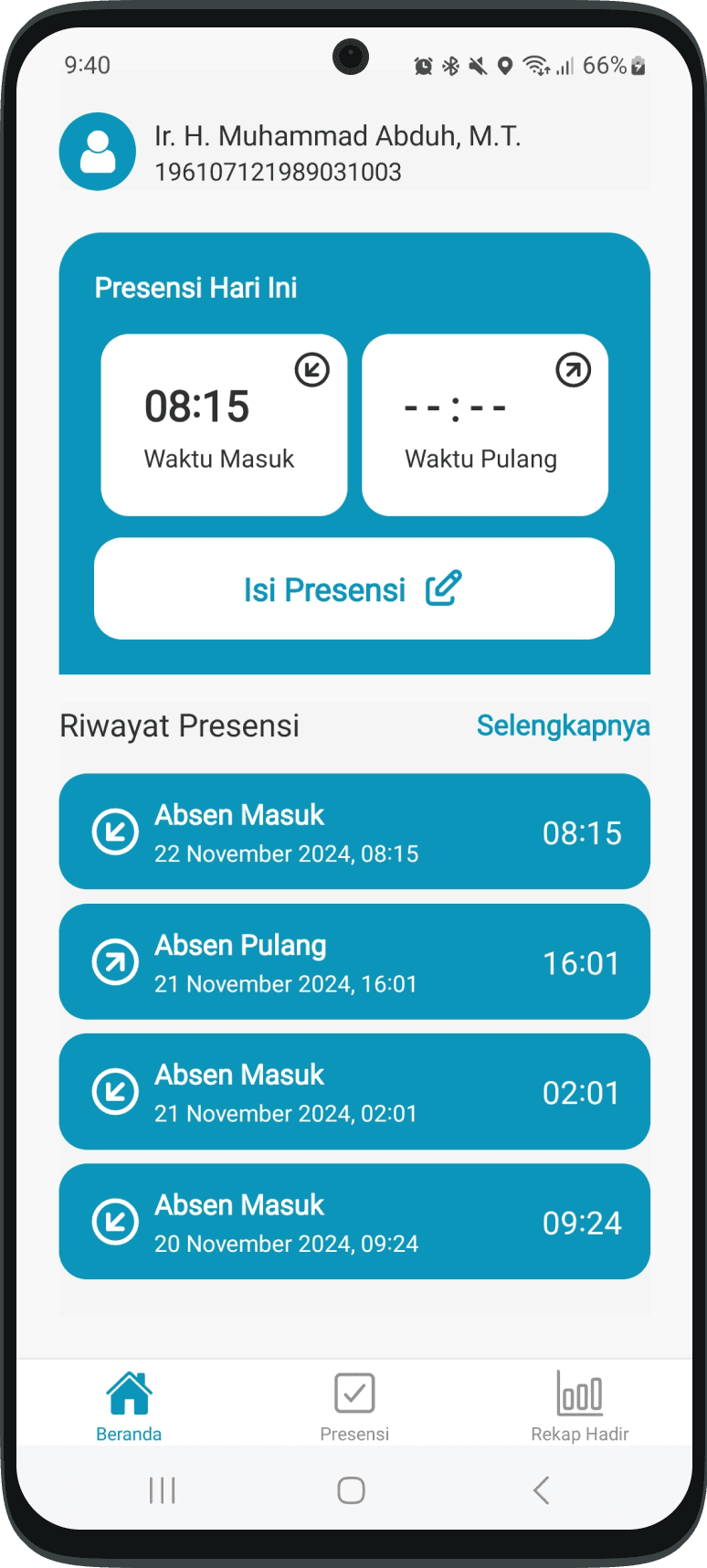 Riwayat Presensi